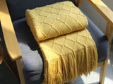 Blanket Cuddly blanket Soft blanket Soft knitted wool blanket Fringed blanket Cute blanket V1188-MS-313-0865