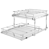VEVOR 2-Tier Wire Pull Out Cabinet Under Sink Organizer 16x21 Inch Drawer Basket V952-HGS217W21D15HO4AUV0