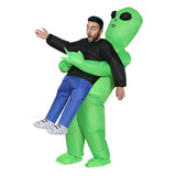 Inflatable Green Alien Costume Adult Suit Blow Up Party Fancy Dress Halloween Cosplay HALO-INF-SCA-8FT