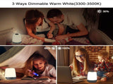 Wake Up Night Light with Sunrise Simulation Alarm Clock,Warm White Bedside Lamp for Kid Bedrooms V1192-AZ-W-16475