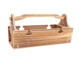 Wooden Folding Picnic Basket Table Outdoor Portable 2 in 1 Vintage with Wine Glass Holder Charcoal V1294-YM0901-3111250046512