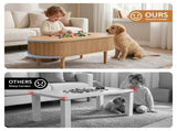 Artiss Lift Top Coffee Table Fluted Centre Table with Hidden Storage Oval 100cm FUR-Z-COF-05-LIFT-WD