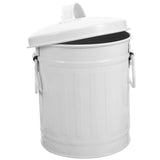 Stylish Iron Desktop Garbage Bin, White, Odor-Preventing and Versatile V1370-AZ4-08903