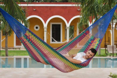 Outdoor undercover cotton Mayan Legacy hammock Family size Mexicana V97-TJMEXICANA