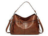 Brown Spacious & Stylish PU Leather Tote Bag - Versatile Shoulder/Crossbody V888-ELOSUNG21417