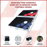 Bean Bag Toss Cornhole Game Set Aluminium Frame Portable Design V63-821073