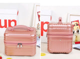 Yellow Leopard Pattern Durable Hard Shell Makeup Travel Case - Large Capacity Portable Cosmetic V888-ELOSUNG27479