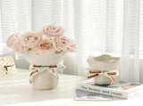 Handcrafted Minimalist Ceramic Vase - Artistic Home Decor Centerpiece V888-ELOSUNG35245