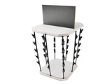 Chip Rack with Top Writing Pad Creative 360&deg Rotating 5 Tiers 40 Clips Wood Chip Display Stand for V1294-YM0901-3118240260511