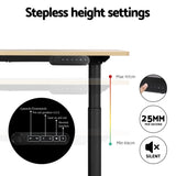 Artiss Standing Desk Motorised Electric Dual Motor White Oak 120CM HASD-B-M10-BKDF-NTDB-120