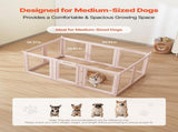 Dog Whelping Box, 1.54x1x0.6 m Plastic Dog Whelping Pen for Medium Sized Dogs, Waterproof V952-GYZXZJZJSLDCQPAG3001V0