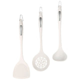 3-Piece Silicone Slotted Spoon Set for Wok Cooking, Non-Stick Kitchen Utensils V1192-AZ-W-26964