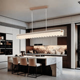 BAMDECOR A188 Nordic Dual Linear Dimmable Acrylic Kitchen Dining Table Pendant Light Minimalist V255-BAM-A188-COFFEE-1.2M
