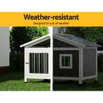 i.Pet Dog Kennel House Large Wooden Outdoor Pet Kennels Indoor Puppy Cabin Home PET-GT-DH72-GR