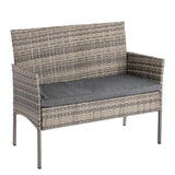 4 Seater Wicker Outdoor Lounge Set - Mixed Grey V264-OTF-529S-LGR