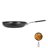 Cast Iron Flat Cooking Pan for Outdoor Camping, Black, 1-Piece Skillet V1366-AZ2-W-17644