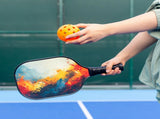 Pickleball Set with 4 Fiberglass Paddles, 6 Balls, Net, and Carry Bag V196-PBS515