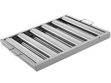 Pack of 6 Hood Filters 19.5W x 15.5H Inch, 430 Stainless Steel 5 Grooves Commercial Hood Filters, V952-YSFLQ6PCS5C20X16YV0