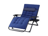 Gardeon Sun Lounge Lounger Folding Camping Zero Gravity Chair Outdoor Furniture XL Blue FF-LOUNGE-DSXL-BU