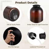 32PCS Spray Bottles, Amber Fine Mist Cleaning Bottles, Empty Refillable Atomizer Containers, V1369-AZ3-W-08714
