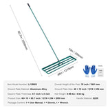 VEVOR Lawn Leveling Rake, 48"x10" Level Lawn Tool, Heavy-duty Lawn Leveler with 78" Steel Extended V952-CPPZP1048000TBPBMV0