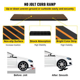 Curb 2 Pack, 6.5 cm Rise, Rubber Driveway Ramps, Heavy Duty 15 tons Weight Capacity Threshold V952-ZXDBLYPDGB2483DSGV0