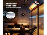 Devanti Electric Strip Heater Radiant Heaters 1500W RHP-1500R-SI