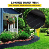 Weed Barrier, 5.8oz Landscape Fabric, 4ft x 300ft Cover Mat Heavy Duty Woven Grass Control V952-FCBY43005.8OZWK6GV0