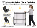 ARTISS Folding Bed with Mattress, Portable Rollaway 150kg Capacity 190CM FOLD-E-97-MAT-BKWH