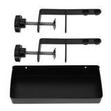 Black Metal Pegboard Shelf Clamp Organizer Box for Wall Storage, Garage Tools Holder and Workshop V1369-AZ3-W-15805