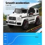 Kids Electric Ride On Car Mercedes-Benz Licensed AMG G63 Toy Cars Remote White RCAR-AMG63-WH