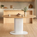 Clara Gather Round Oval Dining Table V264-DNT-415C-NTR-13M