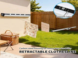 5 Line Retractable Clothesline 10m Heavy Duty Wall-Mounted Iron Clothes Dryer Outdoor Indoor Drying V985-RETRACTABLECLOTHESLINE