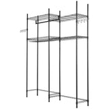 VEVOR Over Washer and Dryer Storage Shelf Two Row 4 Tiers Washer Rack Black V952-LDXYJZJTJK2PM9B5M001V0