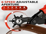 Leather Hole Punch with Stainless Steel Safety Lock - Heavy-Duty Punch Tool for Belts, Plastic, V1366-AZ2-W-14992