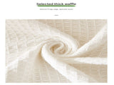 Black and white Ball Pattern Soft Waffle Weave Throw Blanket - Boho Style Cotton Blend Sofa Cover V888-ELOSUNG36048