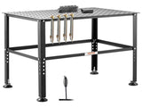 Welding Table 36" x 24", 800LBS Capacity Welding Workbench Table, Heavy-Duty Work Bench with 0.63" V952-GDXHZ800LB36HJ2L5V0