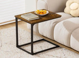 Levede C-shaped End Table Side Sofa Coffee Wood Overbed Laptop Table Industrial NI1052_NZ