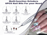 Purple High Speed Portable Nail Drill Set - Electric Nail File Set with 6 Nail Drill Bits V888-ELOSUNG22705