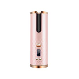 Pink Portable Wireless Auto Hair Curler Smart Anti-Tangle Curling Wand with 5000mAh Power Bank V1268-MZ00096