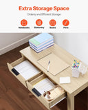VEVOR Small Desk with Drawer Kids Desk for Bedroom Simple Study Table Light Wood V952-ETBMSZZFXXCWEQAXB001V0