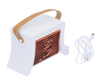LED Humidification Fan Portable USB Charging Cooling Fan for Living Room Dinning RoomWhite V1294-YM0901-3113210070212