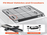Roof Rack Cargo Carrier, 1095 x 1270 x 105 mm, Universal Rooftop Cargo Basket, Car Top Luggage V952-HKSXLK4350INLIUJFV0