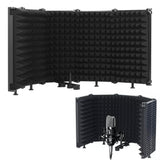 5-Panel Microphone Isolation Shield Studio Mic Sound Absorbing Foam V1263-JX-6980