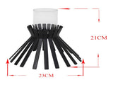 Eclipse Slatted Pillar Candleholder 23x21cm V637-78724CDL