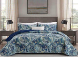 Navy Paisley Boho Dream Bedspread Coverlet 3 Piece Set V745-AC081448Q13U
