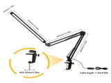 Tomshine LEDs Desk Lamp with Clamp Eye-Caring Dimmable Reading Light 3 Color Modes & 10 Brightness V1294-YM0901-LT170