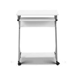 Artiss Computer Desk Keyboard Tray Shelf White 60CM MET-DESK-105-WH