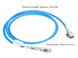 CO2 Soda External High Pressure Adapter Hose Kit CGA320 for Soda Stream Blue 2m/6.6ft V1294-YM0901-3113200052811