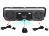 3-in-1 Car Reversing Camera & Parking Sensor System with Monitor - License Plate Frame Mount, V888-ELOSUNG35856